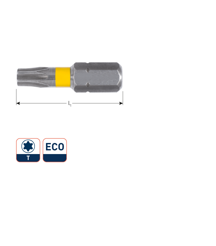 1/4 insertbit TORX T15 L-25 mm VPE 25 stuks per 1