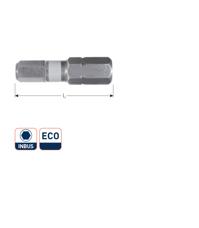 1/4 insertbit HEX 4 L-25 mm VPE 25 stuks per 1