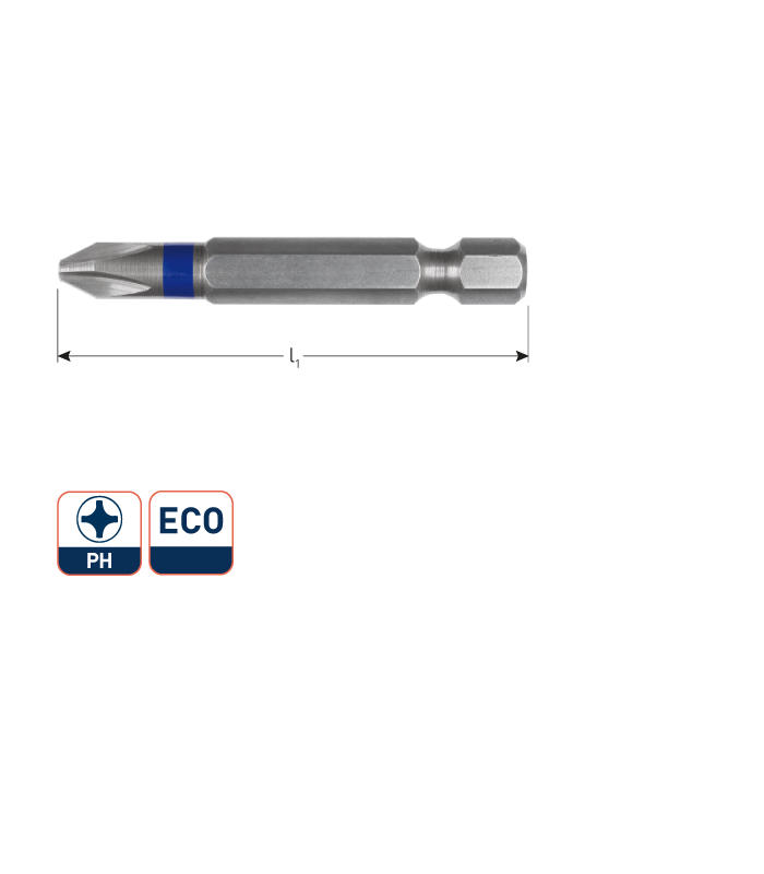 1/4 insertbit PH3 L- 50 mm VPE 10 stuks per 1