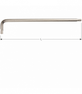 Torx® haakse sleutel lang model T 6 x  84mm (nikkel) per 1