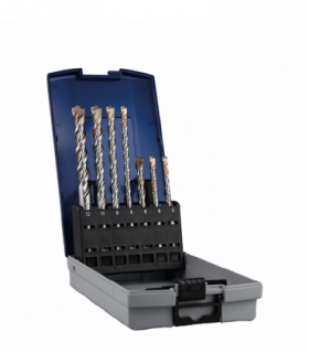 7 dlg. kunststof Cassette SDS+ Hamerboorset per 1