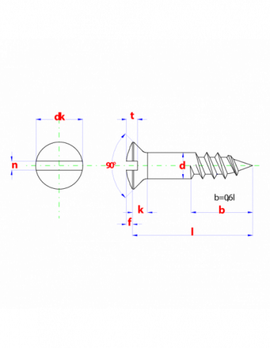 Houtschroef BVK Din 95 * 2,00x10 Ms-Ni   (200st)