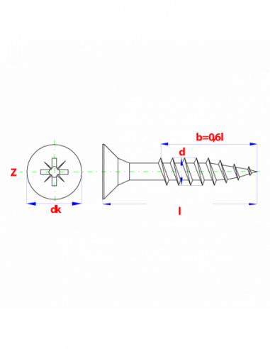 Spaanderplaatschroef VZK-Z * 4,50x30 Zngeel...