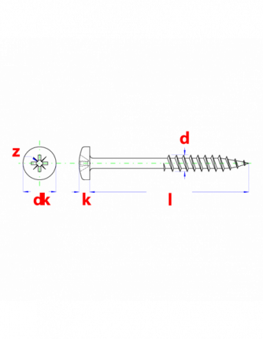 Spaanderplaatschr.panhead * 5,00x80 Zn (Pz2)...
