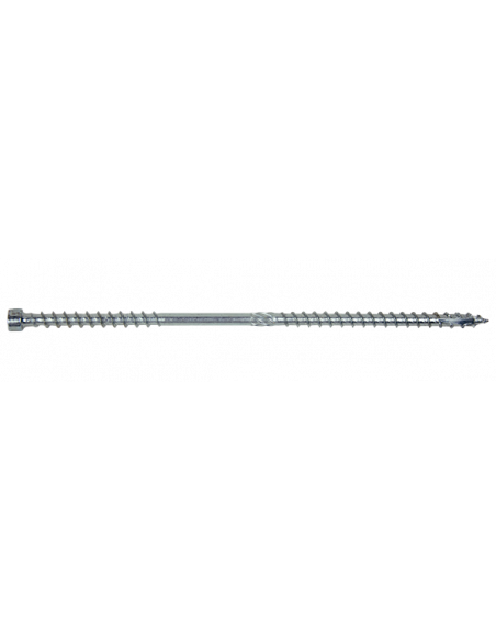 Dakconstructieschr. dub.draad (60-100)* 8x165 Zn cylinderkop, Tx40, freesribben op de schacht snijpunt 17,  verpakking (50st)