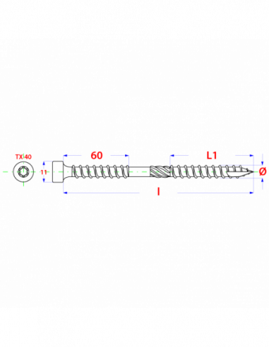 Dakconstructieschr. dub.draad (60-100)* 8x235...