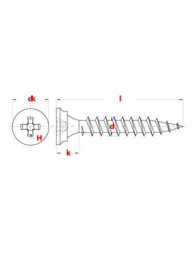 Prof. snelbouwschroef TK * 4,20x85 gefosfateerd...
