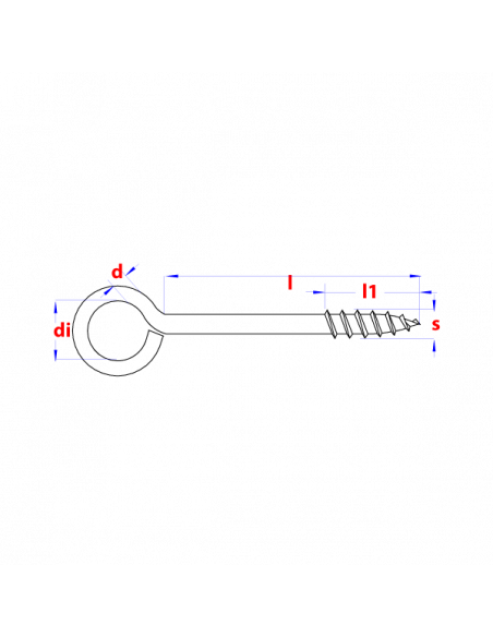 Lange schroefoog * 7,00x60 Zn   (100st)