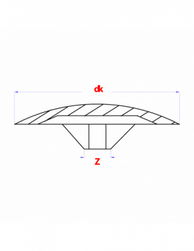 Afdekkap poz. Nr. (12mm-1001-Beige)   (200st)