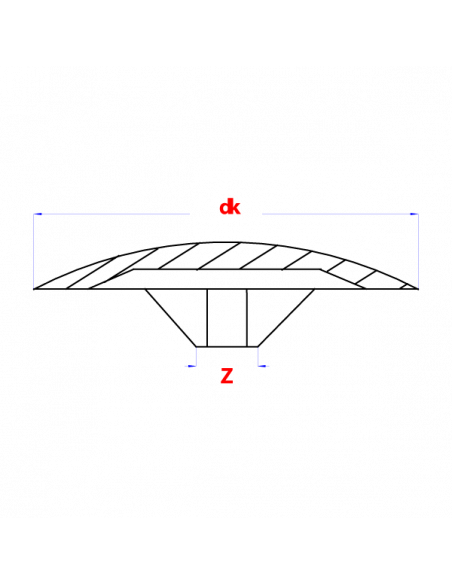 Afdekkap poz. Nr. (12mm-1001-Beige)   (200st)