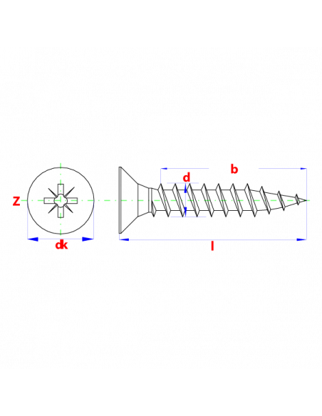 Spaanderplaatschr. pfs Tx * 4x40 Z - Emmer (455)   (1st)