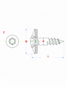 Spenglerschroeven - Houtschroef+EPDM Din 7995 T20 * 4... 2
