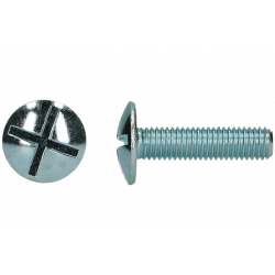 Platbolkopschroef dubbele gleuf M 10x40 Zn   (100st)