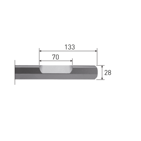 Beitels  zeskant 28mm