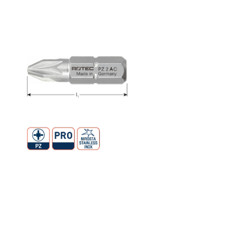 PRO Bit PZ 25mm (Pozi)  RVS