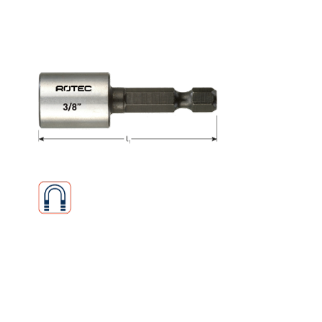 Dopsleutel  magnetisch (Inch-maten)